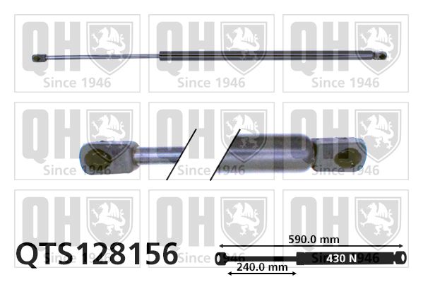 QUINTON HAZELL Газовая пружина, крышка багажник QTS128156